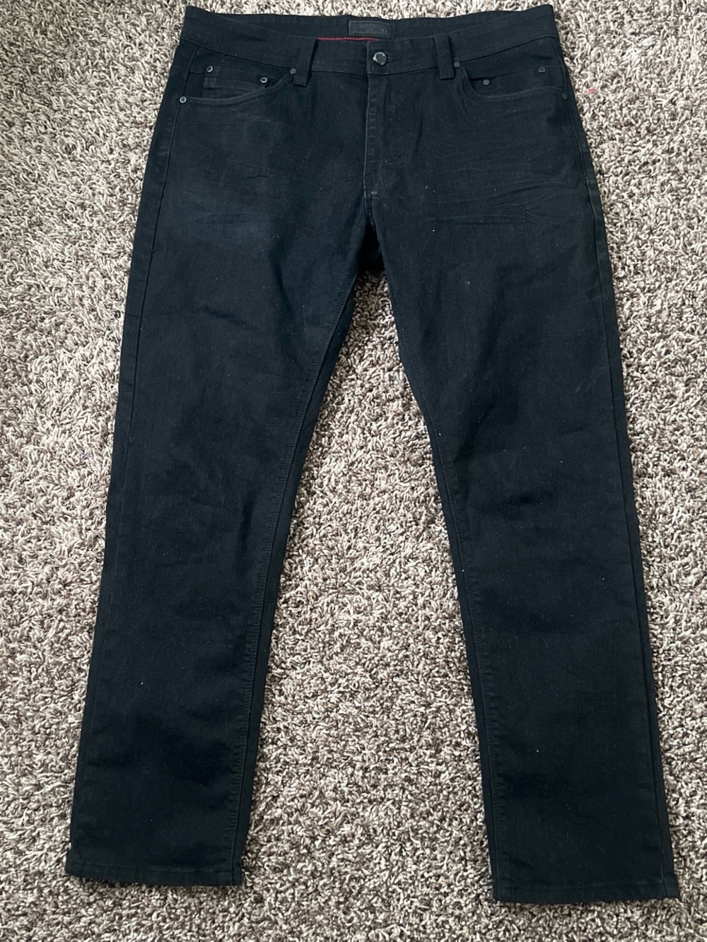 Black Slim Straight Jeans by Steve’s Jeans